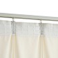 Cortina blackout com ganchos 290x245 cm veludo creme