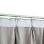 Cortinas blackout com ganchos 2 pcs 140x245 cm cinzento