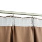 Cortinas blackout c/ganchos 2pcs 140x245cm cinzento-acastanhado