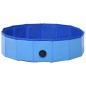 Piscina para cães dobrável 80x20 cm PVC azul