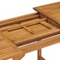 Mesa de jardim extensível (110-160)x80x75cm madeira teca maciça