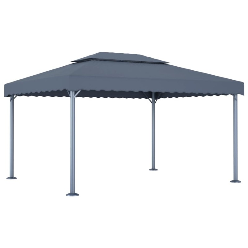 Gazebo 400x300 cm alumínio antracite-Toldos e gazebos-Home Retail