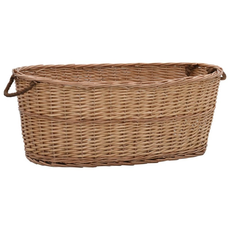 Cesto para lenha com pegas 88x57x34 cm salgueiro natural-Prateleiras para lenha e madeira-Home Retail