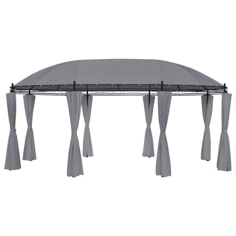 Gazebo com cortinas 520x349x255 cm antracite-Toldos e gazebos-Home Retail