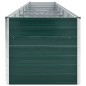 Canteiro elevado de jardim 480x80x77 cm aço galvanizado verde