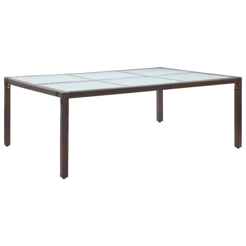 Mesa de jantar p/ exterior 200x150x74 cm vime PE castanho-Mesas de jardim-Home Retail