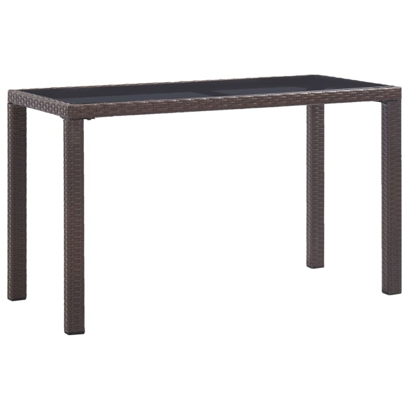 Mesa de jardim 123x60x74 cm vime PE castanho-Mesas de jardim-Home Retail