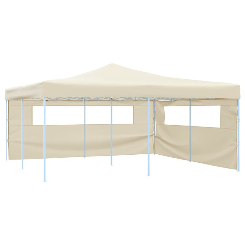 Tenda dobrável com 2 paredes laterais 5x5 m creme-Toldos e gazebos-Home Retail