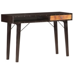 Mesa consola 118x35x76 cm madeira recuperada maciça