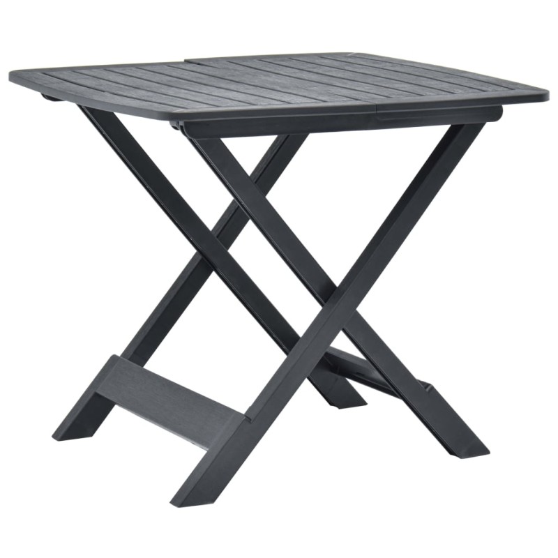 Mesa de jardim dobrável 79x72x70 cm plástico antracite-Mesas de jardim-Home Retail