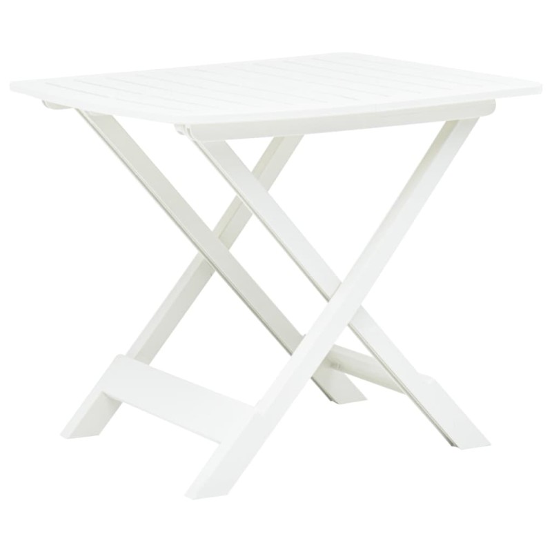 Mesa de jardim dobrável 79x72x70 cm plástico branco-Mesas de jardim-Home Retail