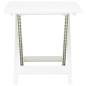 Mesa de jardim dobrável 79x72x70 cm plástico branco