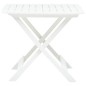 Mesa de jardim dobrável 79x72x70 cm plástico branco