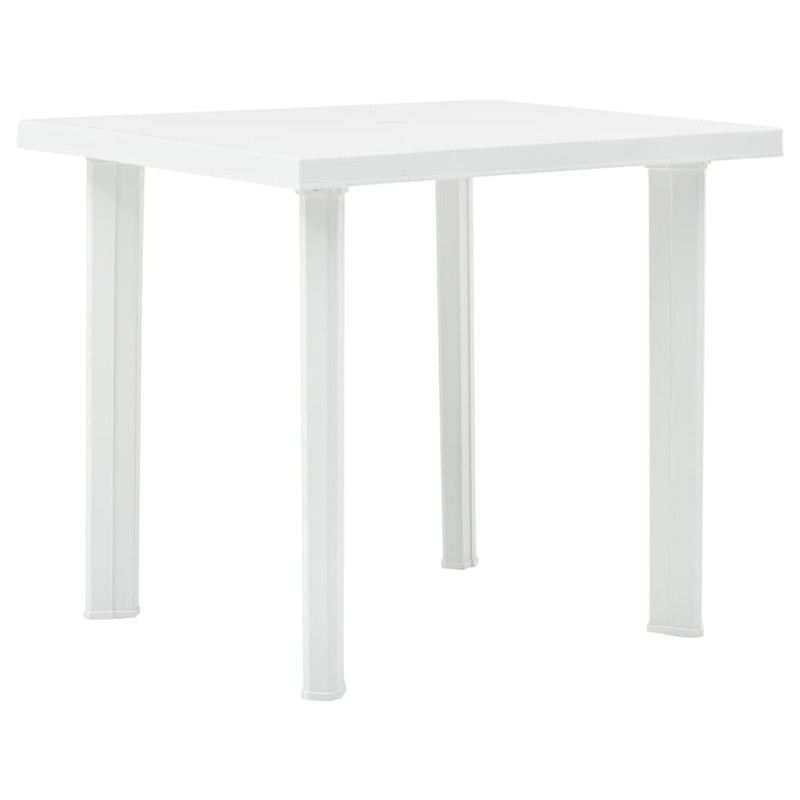 Mesa de jardim 80x75x72 cm plástico branco-Mesas de jardim-Home Retail