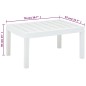 Mesa de jardim 78x55x38 cm plástico branco