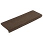 Tapete/carpete para degraus 15 pcs 65x21x4 cm castanho