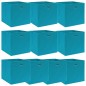 Caixas de arrumação 10 pcs 32x32x32 cm tecido azul-bebé