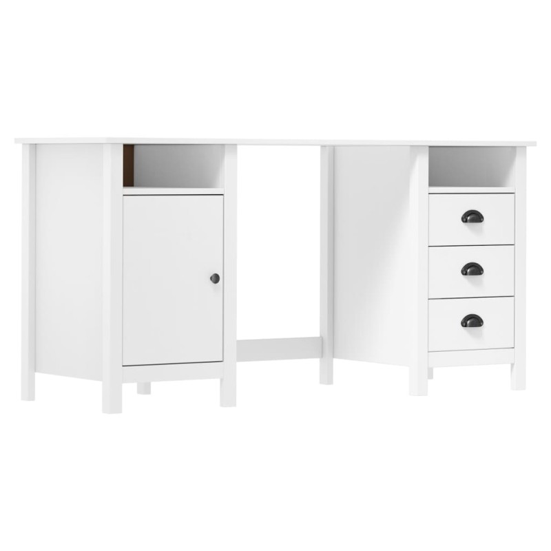 Secretária Hill 150x50x74 cm pinho maciço branco-Escrivaninhas-Home Retail