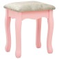 Toucador c/ banco 65x36x128 cm MDF e madeira de paulownia rosa