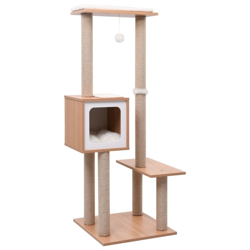 Árvore para gatos c/ tapete arranhador sisal 129 cm-Móveis para gatos-Home Retail