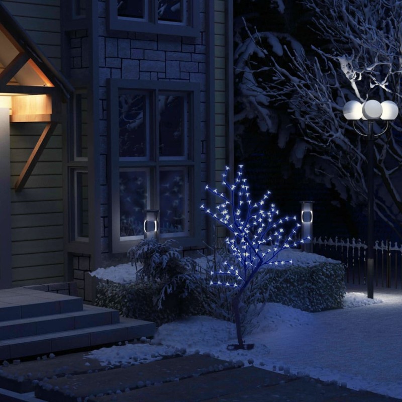 Árvore de Natal 128 luzes LED flor cerejeira luz azul 120 cm-Luzes de Natal-Home Retail