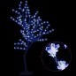 Árvore de Natal 128 luzes LED flor cerejeira luz azul 120 cm