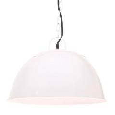 Candeeiro suspenso vintage indust. redondo 25 W 41 cm E27 branco