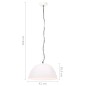 Candeeiro suspenso vintage indust. redondo 25 W 41 cm E27 branco