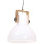 Candeeiro suspenso industrial redondo 25 W 40 cm E27 branco