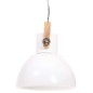 Candeeiro suspenso industrial redondo 25 W 40 cm E27 branco