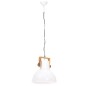 Candeeiro suspenso industrial redondo 25 W 40 cm E27 branco