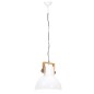 Candeeiro suspenso industrial redondo 25 W 40 cm E27 branco