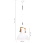 Candeeiro suspenso industrial redondo 25 W 40 cm E27 branco