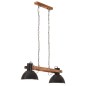 Candeeiro suspenso industrial 25 W 109 cm E27 preto