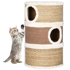 Barril arranhador para gatos 60 cm erva marinha