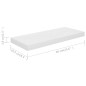 Prateleiras de parede suspensas 4 pcs 60x23,5x3,8cm MDF branco