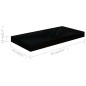 Prateleiras de parede suspensas 2 pcs 50x23x3,8cm MDF preto