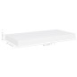 Prateleiras de parede suspensas 2 pcs 50x23x3,8cm MDF branco