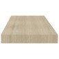 Prateleiras parede suspensas 2 pcs 60x23,5x3,8 cm MDF carvalho