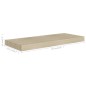 Prateleiras parede suspensas 2 pcs 60x23,5x3,8 cm MDF carvalho