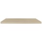 Prateleiras parede suspensas 4 pcs 90x23,5x3,8cm MDF carvalho