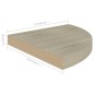 Prateleiras canto suspensas 2 pcs 35x35x3,8cm MDF cor carvalho