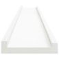 Unidade de prateleiras com rebordo 2 pcs 80x9x3 cm MDF branco