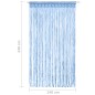 Cortina macramé 140x240 cm algodão azul