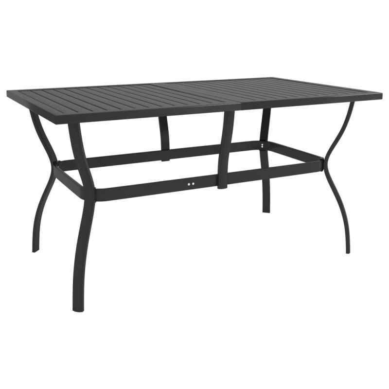 Mesa de jardim 140x80x72 cm aço antracite-Mesas de jardim-Home Retail