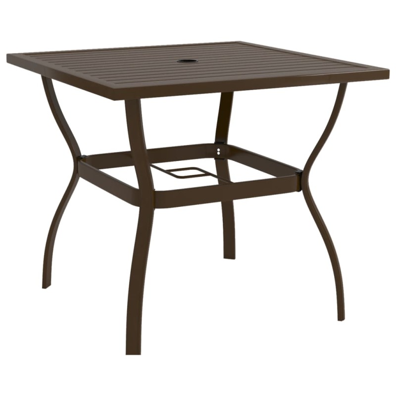 Mesa de jardim 81,5x81,5x72 cm aço castanho-Mesas de jardim-Home Retail