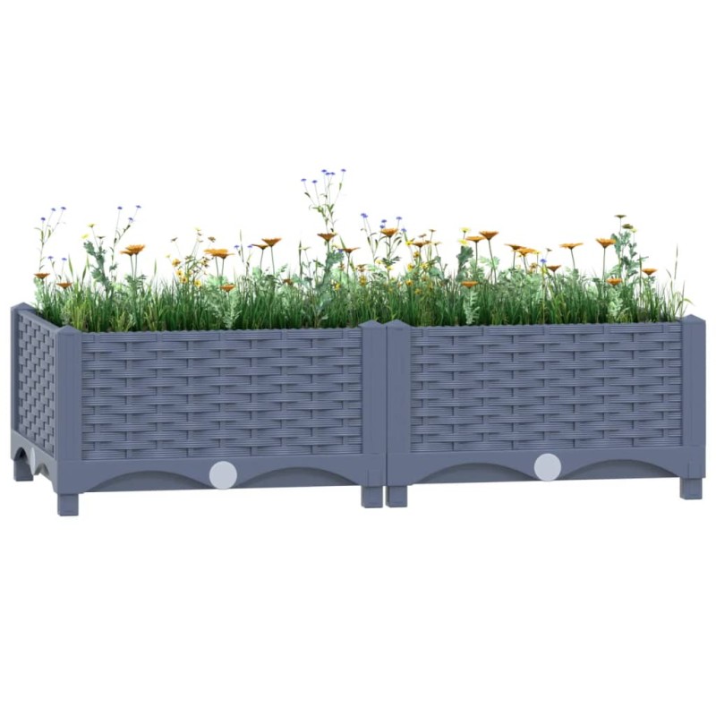 Canteiro elevado 80x40x23 cm polipropileno-Vasos e floreiras-Home Retail