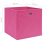 Caixas arrumação 4 pcs 28x28x28 cm tecido-não-tecido rosa