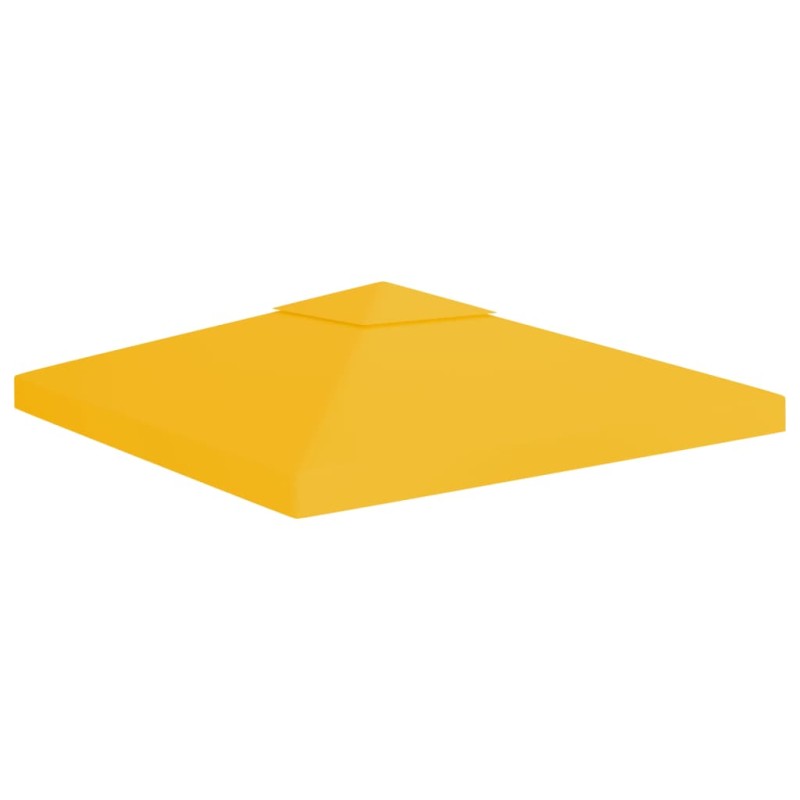 Cobertura de gazebo com 2 camadas 310 g/m² 3x3 m amarelo-Topos para toldos e gazebos-Home Retail