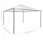 Gazebo 4x4x3 m 180 g/m² branco